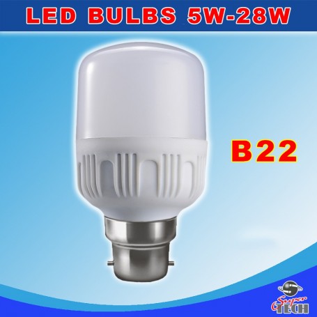 13W B22 Normal Bulb 6000K AC165-265V, PBT+Aluminum 90Lm/W