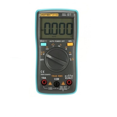 ZT-102 Digital Multimeter AC/DC Voltage Current Tester true rms auto range Voltmeter with NCV DATA HOLD LCD backlight display