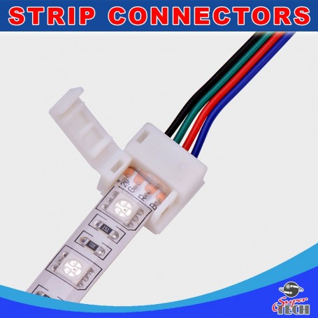 10mm 4 pin RGB LED strip to power connector with 15cm cable IP54/IP65