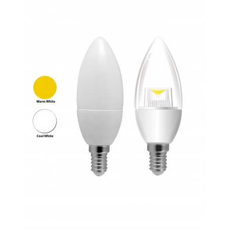 4W E14/SES Candle Filament LED Light Bulbs Warm White 2700K CLEAR