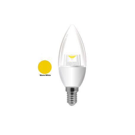 4W E14/SES Candle Filament LED Light Bulbs Warm White 2700K CLEAR