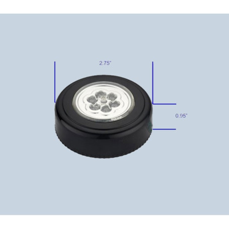 3 x Led Puck Light 0.3W each 4.5V 60 Angle 36LM 6pcs