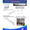 45W 1500mm Linkable LED Batten Linear Tube Light 4275lm, Cool White With Fittings