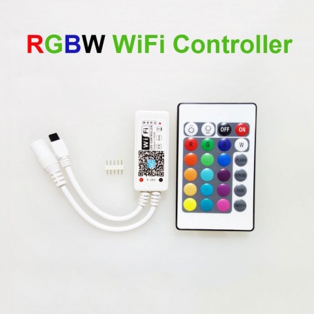 Wifi LED RGBW Controller With Remote DC12V 5 pin