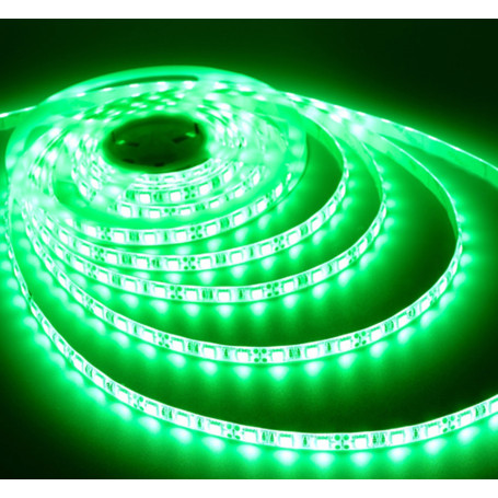 5050 SMD LED Strip, Green Color,60 LED/M 12V, IP65