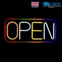 Led Neon SILICONE OPEN SIGN Rectangle Shape Board Shop Sign With Remote Control