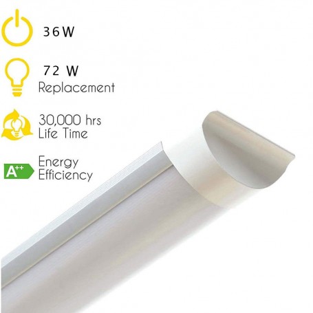 2 in 1 1200mm(4ft) 36W T8 integrated LED tube, Isolated driver Pure White 3420Lm
