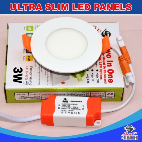 3W LED Recessed Round Ceiling Flat Panel Down Light With Driver