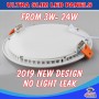 3W Warm White LED Recessed Round Ceiling Flat Panel Down Light