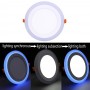 6/9/16&24W 3 mode Dual Colour White/Blue Round Recessed Ceiling Slim Led Panel