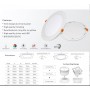 6W Round LED Recessed Ceiling Panel Cool WhiteSlim120mm/110mm 450lm