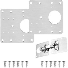 Hinge Repair Plate Kit Kitchen Cabinet Hinges Brackets for Kitchen Cupboard
