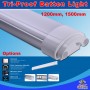 60W 1500MM Tri-Proof LED Batten Linear Tube with IP67 Connector,With Microwave sensor