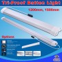 60W 1500MM Tri-Proof LED Batten Linear Tube with IP67 Connector,With Microwave sensor