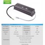 60W Power Supply Adapter DC Transformer waterproof IP67 for LED Strip 12V 8.33A